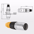 thumbnail image 2 of 10PCS RJ45 Waterproof Panel Connector, Cat5e Ethernet Socket, Metal Ethernet Cable Connector for Industrial Home Network, 2 of 6