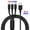 BLACK, variant on 3 in 1 Fast USB Charging Cable Nylon Braided Universal for Cell Phones