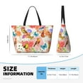 thumbnail image 4 of Sigee Flowers And Birds Watercolor Print Extra Large Waterproof Beach Travel Bag with Zipper - Durable and Versatile for Vacation, Gym, and Daily Use, 4 of 7