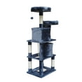 thumbnail image 4 of Qpets CT-203 Qpets 62'' Cat Tree, Super Sturdy Cat Tower with Scratching Posts, Big Cat Condo, Play House for Medium Cat or Big Cat, 4 of 5