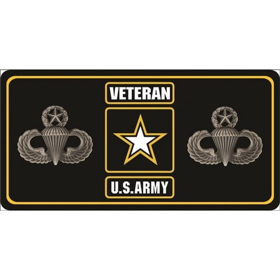 U.S. Army Veteran Master Paratrooper Photo License Plate