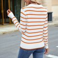 thumbnail image 4 of Camisas de Mujer con Cuello de Solapa, Cuello en V, Blusa de Larga, Blusa Informal Elegante. Naranja Rojo XL, 4 of 8