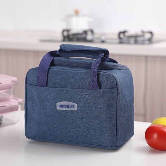 Dopebox Large Lunch Box Container Large Lunch Box Ladies Lunch Bags for Work Tote Bag for Women Picnic Stuff (Navy)