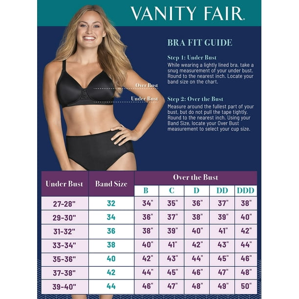 Vanity Fair Womens Beyond Comfort Full Figure Wirefree Bra, 44C, Sheer  Quartz 