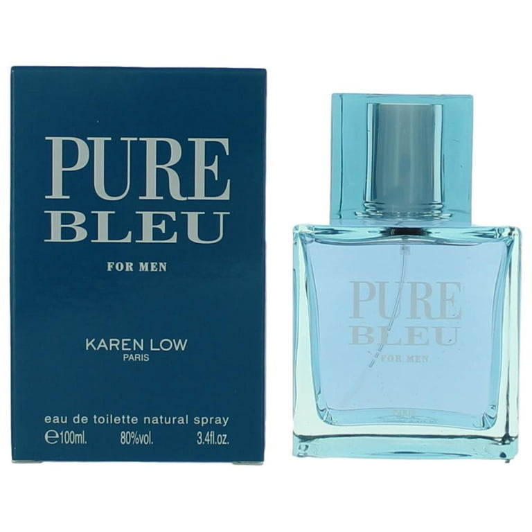 Karen Low Pure Blue Eau de Toilette Spray for Men, 3.4 Ounce