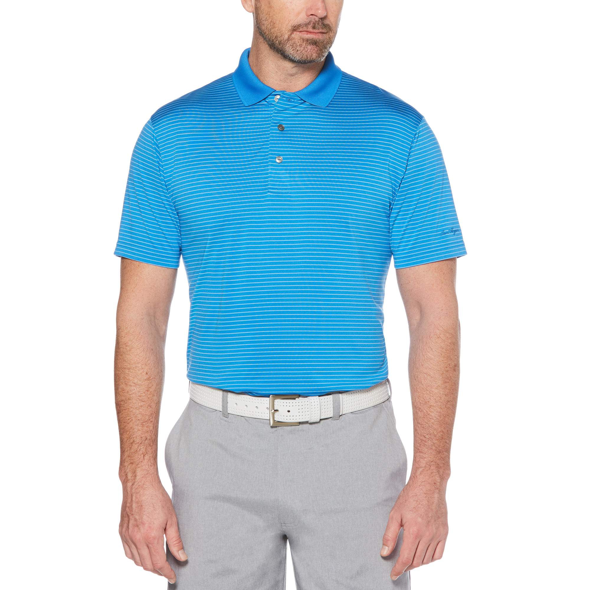 Ben Hogan Men's Performance Short Sleeve Striped Polo Shirt - Walmart.com