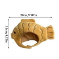 thumbnail image 3 of Cute Fish Shape Pet Hat, Cartoon Breathable Plush Headdress Costume for Cats and Dogs - Fun Party Dress Up & Photo Props (1 Piece), 3 of 7