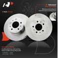 thumbnail image 2 of A-Premium 11.44 inch (290.7mm) Front Vented Disc Brake Rotors Compatible with Select Ford & Lincoln & Mercury Models - Crown Victoria 1995-1997, Town Car 1995-1997, Grand Marquis 1995-1997, 2-PC Set, 2 of 8