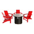 thumbnail image 1 of Palms Chaise Adirondack Moderne en Plein Air avec Ensemble de Table Ronde de Foyer, 1 of 6