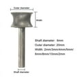 thumbnail image 2 of 2X Diamond Grinding Wheel Grinding Wheel for Glass Airplane Straight Edge Chamfer 6mm (8mm), 2 of 4