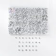 thumbnail image 6 of 1200Pcs A-Z White Flat Round Black Letter English Alphabet Acrylic Beads Set DIY Jewelry Bracelets Necklace Making, 6 of 6