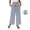 Blue, variant on Clossjun Womens Striped Print Pants Drawstring Y2k Casual Daily Wear Athletic Pants Loose Fit Wide-Leg Lightweight Trousers With Pockets L