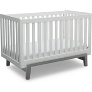 Angle View: Delta Children Aster 3-in-1 Convertible Crib, Bianca White with Gray