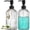 Clear-black Pump, variant on Homaryx 2-Pack 18oz Fluted Glass Soap Dispenser with Golden Rust Proof Pump, Refillable Kitchen & Bath Dispenser with Vertical Stripes for Hand Soap, dish soap, Lotion.
