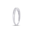 thumbnail image 3 of Diamond Princess 14kt White Gold Womens Round Diamond Wedding Channel Set Band 1/4 Cttw Size 8, 3 of 4