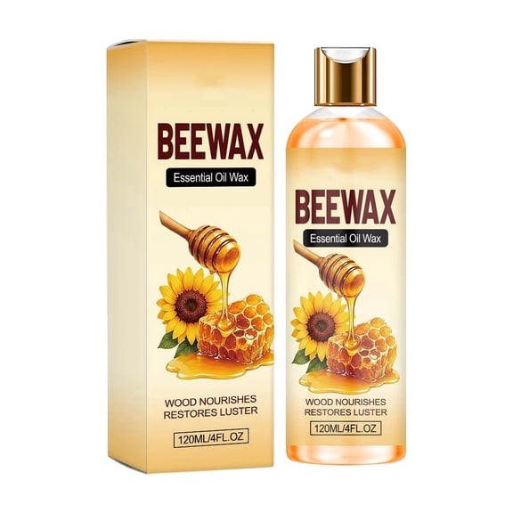 LWVITH 120ml Beeswax Wood Polish for Furniture, Natural Oil Wax Restorer for Wood Surfaces, Conditioning and Shine for Tables Chairs Cabinets Antiques, Easy Wipe On Finish for Walnut Oak Mahogany