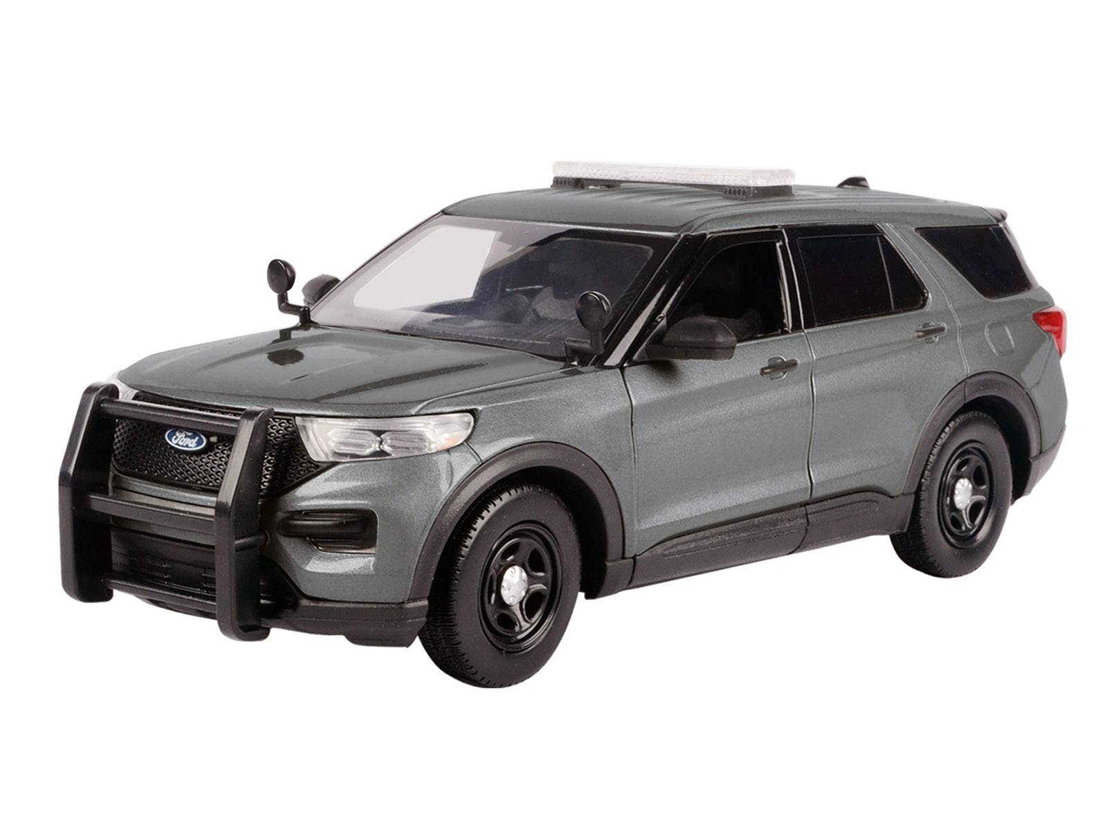 2022 Ford Police Interceptor Utility Unmarked Gray Metallic "Builder's Kit" 1/24 Diecast Model Car by Motormax