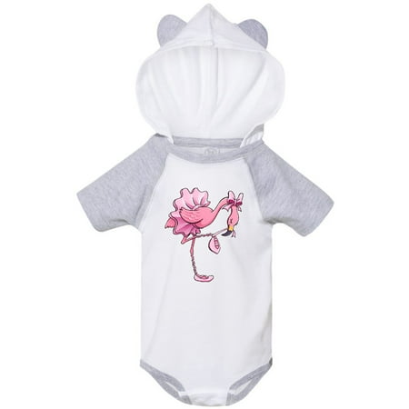 

Inktastic Flamingo Ballerina in tutu and ballet toe shoes Gift Baby Boy or Baby Girl Bodysuit