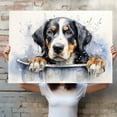 thumbnail image 4 of Greater Swiss Mountain Dog Canvas Bathroom Décor - Unique Bath Wall Decor - Modern Canvas Bathroom Wall Art - Room Decor - Bathroom Decorations - Restroom Sign - Wall decor living room, 4 of 4