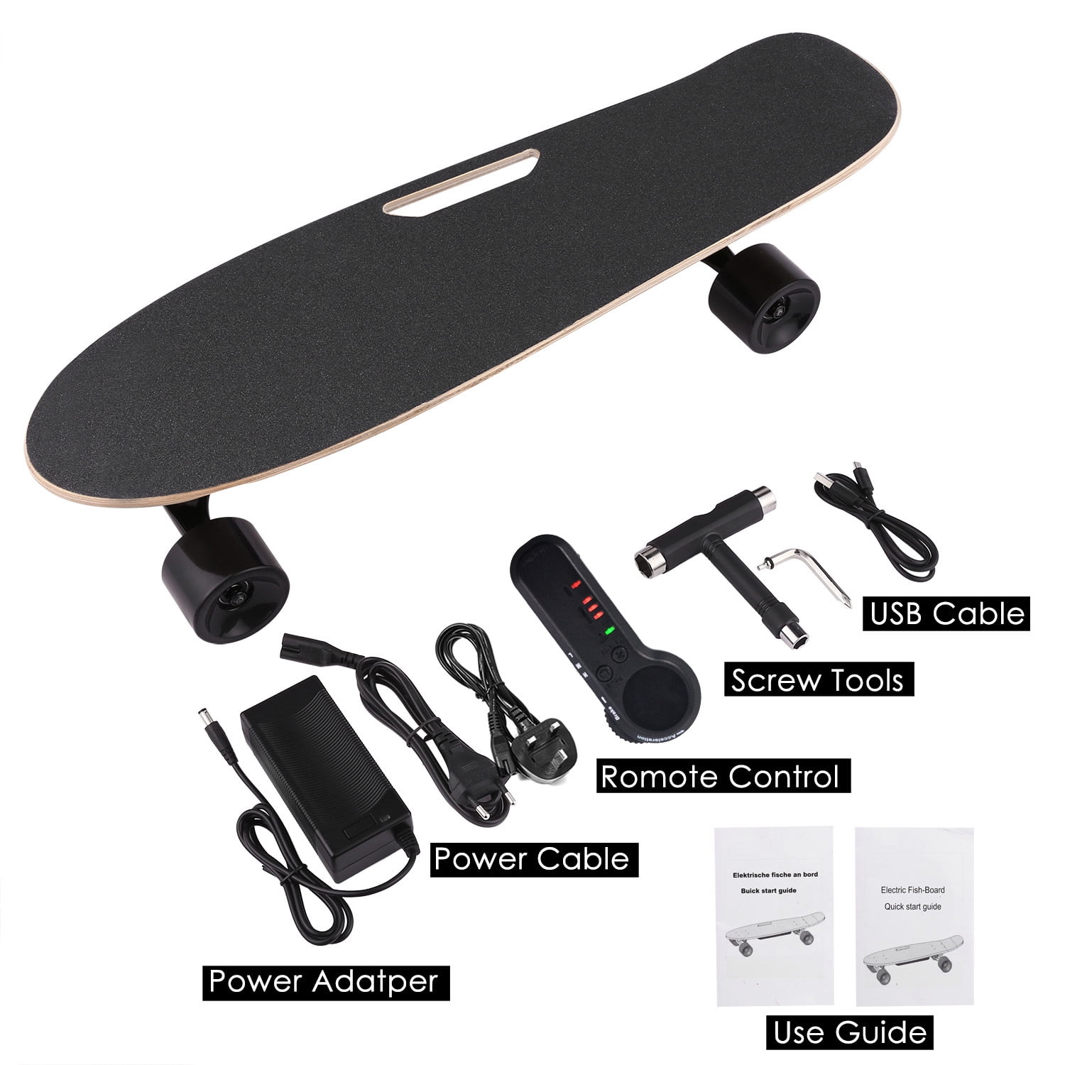 Gestreept de begeleiding Alternatief voorstel Youth Electric Skateboard with Wireless Remote Control 7 Layers Maple  E-Skateboard for Teens, 350W Motor, 12.5 MPH Top Speed, Max Load 180lbs  Christmas Gifts for Kids - Walmart.com