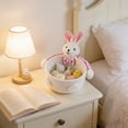 thumbnail image 4 of Easter Bunny Woven Storage Basket, Handwoven Durable Decorative Candy Cookie Chocolate Bowl, Festive Multi-Use Easter Egg Storage Container for Home Tabletop Easter Party Holiday Decor, B, 4 of 6