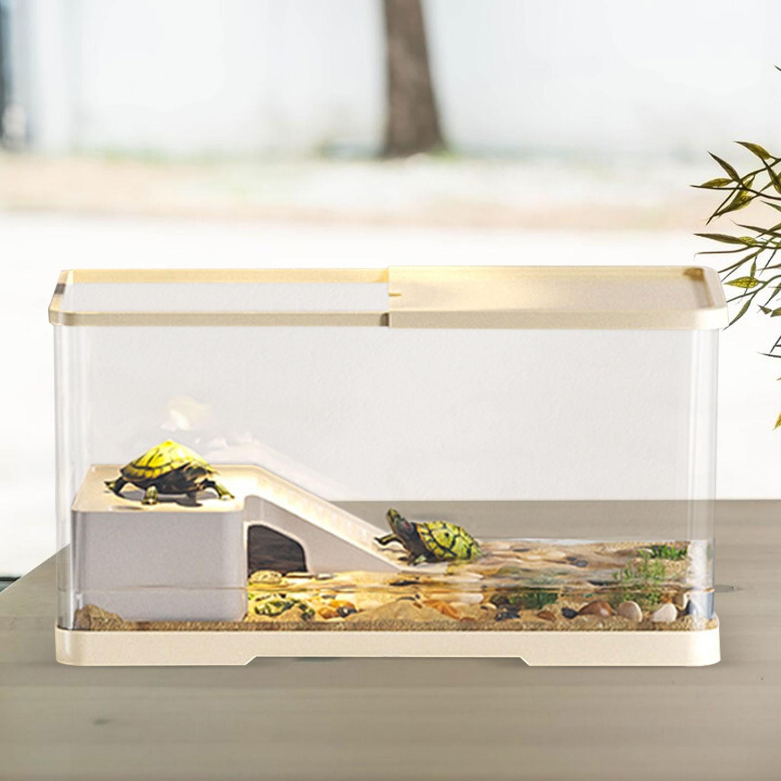 Stgfyxgs Turtle Tank Aquarium Basking Platform Pets Accessory Hermit Tortoises Case Multifunction Areas Turtle Habitat Reptile Habitat M