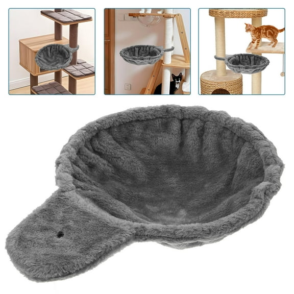 NICEXMAS Dark Grey Soft Fabric Cat Tree Hammock Replacement Deep Basket for Cat Climber