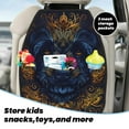 thumbnail image 5 of Naloa Elegant Dog Mandala Art 2Pcs Anti-Kick Back Seat Cover Kick Mat, Car Seat Protector with 3 Storage Pockets, 5 of 8