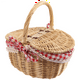 thumbnail image 3 of Cesta de picnic de mimbre estilo campestre con tapa, asa y forros para picnics, fiestas y barbacoas, 3 of 8