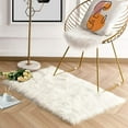 thumbnail image 3 of Latepis White Sheepskin Rug 2x3 Faux Fur Sheepskin Area Rug for Living Room Fluffy Washable Rugs for Bedroom Nursery Room Luxury Room Rectangle, 3 of 8