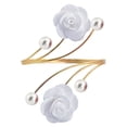 thumbnail image 1 of QIDESHIP White Bleached Red Rose Curtain Rings with Pearls, Metal Party Balloon, a Curtain Ring, Curtain Tiebacks Red Rose with Pearls Curtain Holdbacks Decorative Gold Curtain Tiebacks, 1 of 9