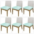 thumbnail image 2 of Gaeub Blue Bright Square Chair Seat Covers, Stretch Fitted Printed Chair Seat Cushion Cover for Kitchen, Office - One Size, 2 of 9