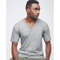 thumbnail image 3 of Fine Jersey T-Shirt Col en V, TTP, Gris Chiné, 3 of 4