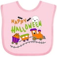 thumbnail image 3 of Inktastic Happy Halloween- train with pumpkins, bats, cat,and ghost Boys or Girls Baby Bib, 3 of 4