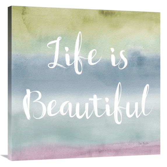 Global Gallery's 'Rainbow Seeds Painted Pattern XIV Cool Life' By Lisa Audit Stretched Canvas Wall Art
