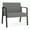 Asteroid, variant on Waterfall Reception Waiting Room Bariatic Chair / Black Steel / Navy Blue