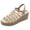Beige, variant on Women's Espadrilles Wedge Sandals Ankle Strap Platform Open Toe Stylish Lightweight High Heels Dressy Summer Slip on Shoes Black Size 9