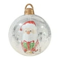 thumbnail image 2 of Light Up PVC Inflatable Christmas Ball,24 Inch Large Outdoor Decorated Ball Outdoor Christmas Decorations,New Years Christmas Ornaments with Light,Remote for Yard & Pool Decorations (Clear), 2 of 8