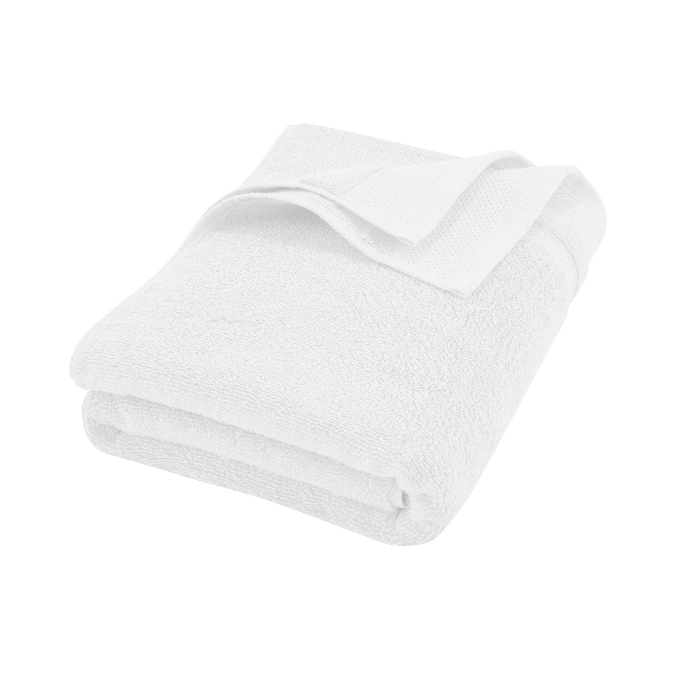 Hotel Style 6-Piece Bath Towel Set, 100% U.S. Grown Cotton, Arctic White