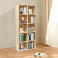thumbnail image 3 of 10 Compartments Floor-Mounted Wooden Cube Shelf Bookcase Wood Color Solid Wood Shelves Living Rooms Bedrooms Kitchens, 3 of 9