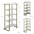 CosmoLiving by Cosmopolitan Camila 5 Shelf Bookcase, White - image 7 of 17