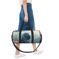 thumbnail image 5 of KLL Astronaut Contemplating Planet Duffle Bag For Men Women Sport Gym Fitness Tote Travel Training Workout Basketball Football Weekender, 5 of 6