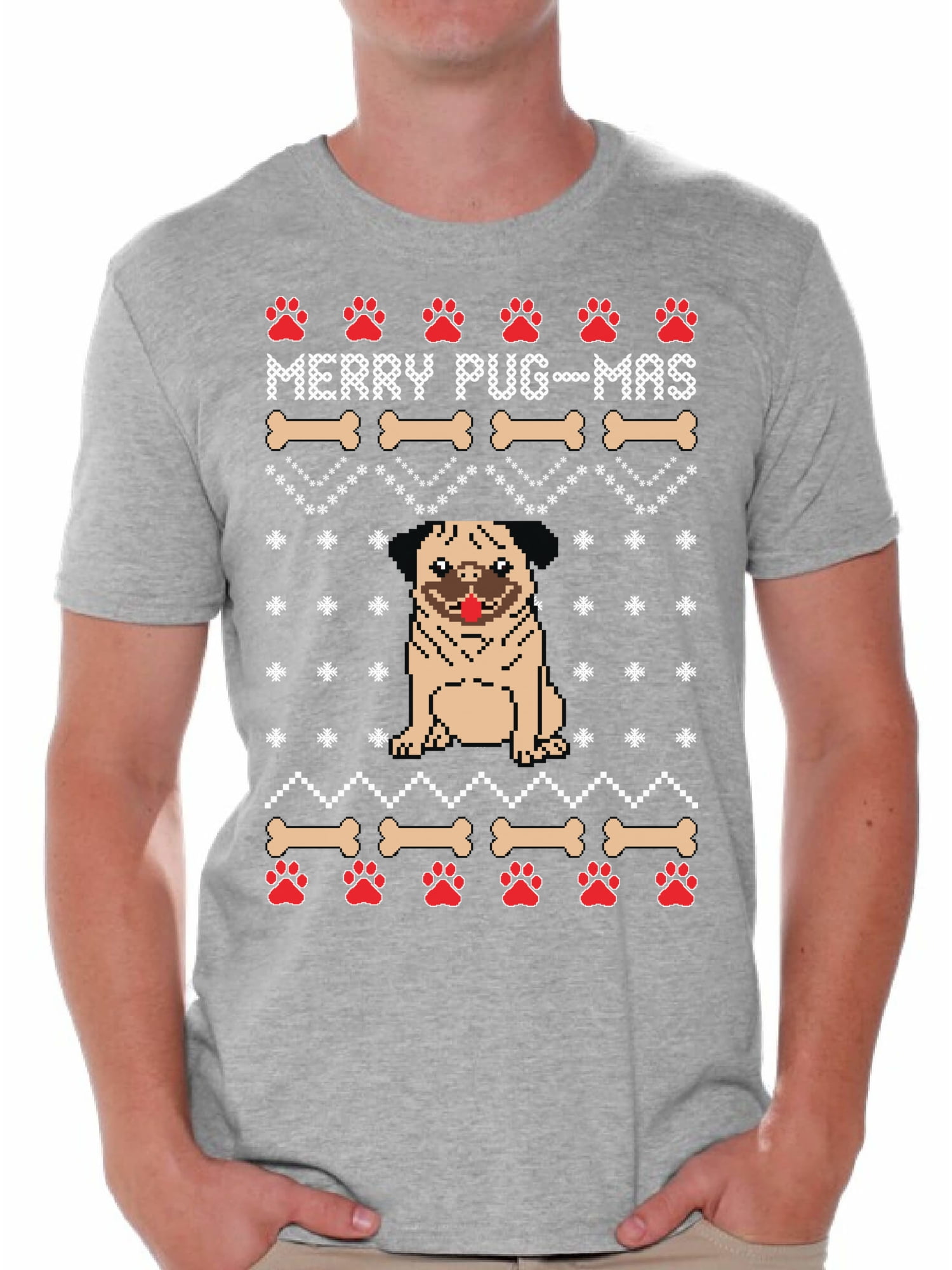 pug christmas t shirt