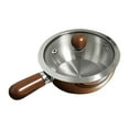 thumbnail image 1 of Olla para calentar leche, olla para sopa, utensilios de cocina para hervir con mango de madera, acero inoxidable, calentador de , cacerola Plata con tapa, 1 of 8