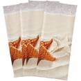 thumbnail image 4 of Summer Beach Starfish Tea Towels Set of 6 Seashore White Sand Kitchen Dish Cloth with Hanging Loop, 18"x28"Lint-Free Absorbent Towel for Kitchen Drying Wiping and Cleaning, 4 of 5