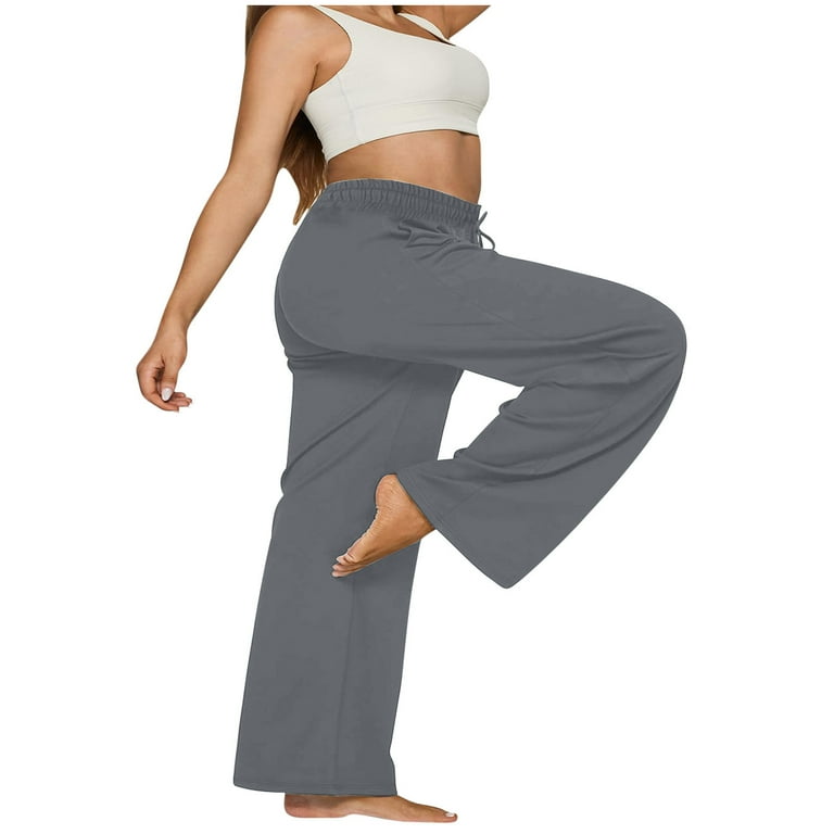 Jjayotai Wide Leg Pants for Women, High Waisted Drawstring Flowy