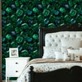 thumbnail image 2 of Peel and Stick Wallpaper Glittering Emerald Cut Faceted Green Blue Gemstones Rich Jewel Tones Wall Mural 23.6in x 9.8ft Removable Wall Paper Renter Friendly Wallpaper for Nursery Bedroom, 2 of 8