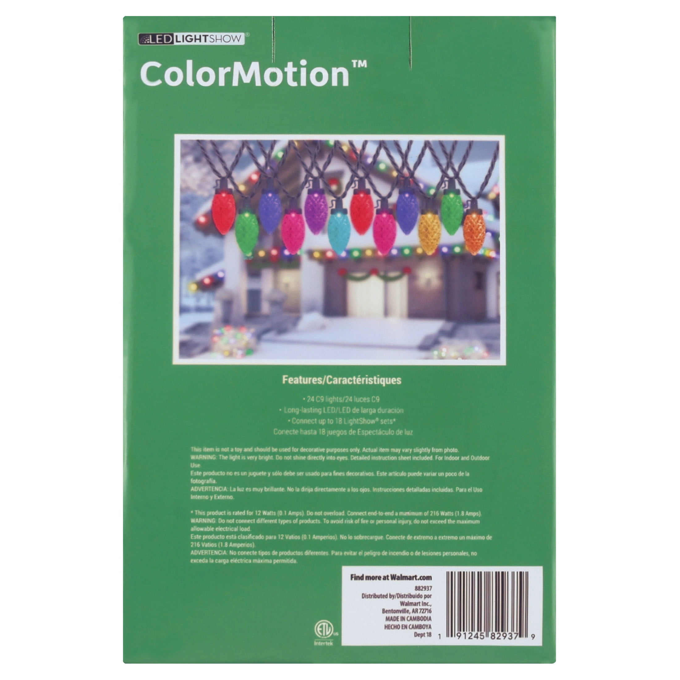 Christmas Holiday Lighting C9 Multicolored Deluxe Light Show String Lights