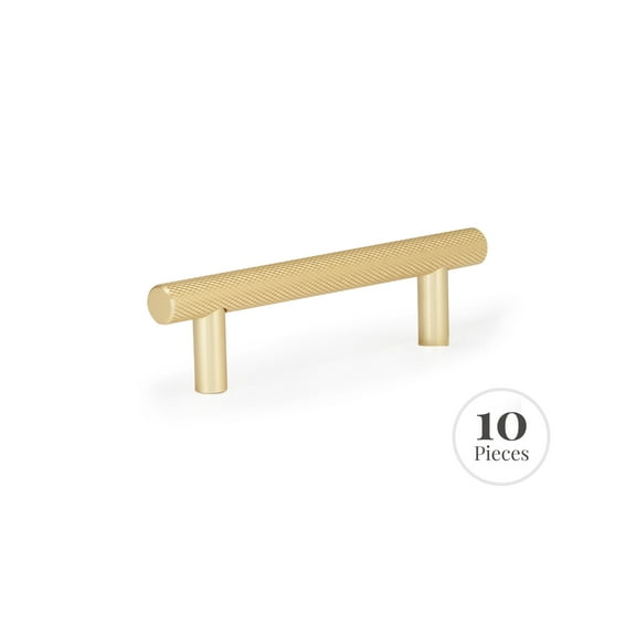 Confluence RK30609BB 10-pack Cabinet Knurled Pull, 96 mm, Brushed Brass