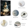 thumbnail image 5 of ZHONGYUTONG Zen Canvas Wall Art Buddha Painting with Lotus Flowers Pictures Prints Spa Artwork Office Decor for Spiritual Meditation Yoga Room Framed(1, (12.00" x 18.00")), 5 of 6